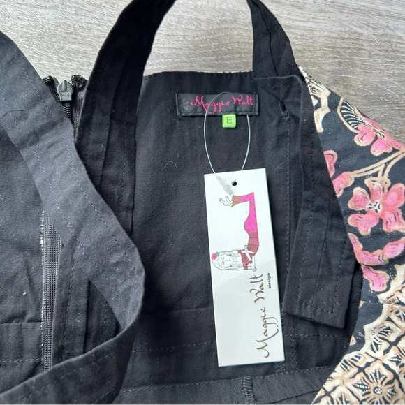 NWT Vintage  Maggie Walt Straps Black Batik Antika Tunic - Picture 10 of 14